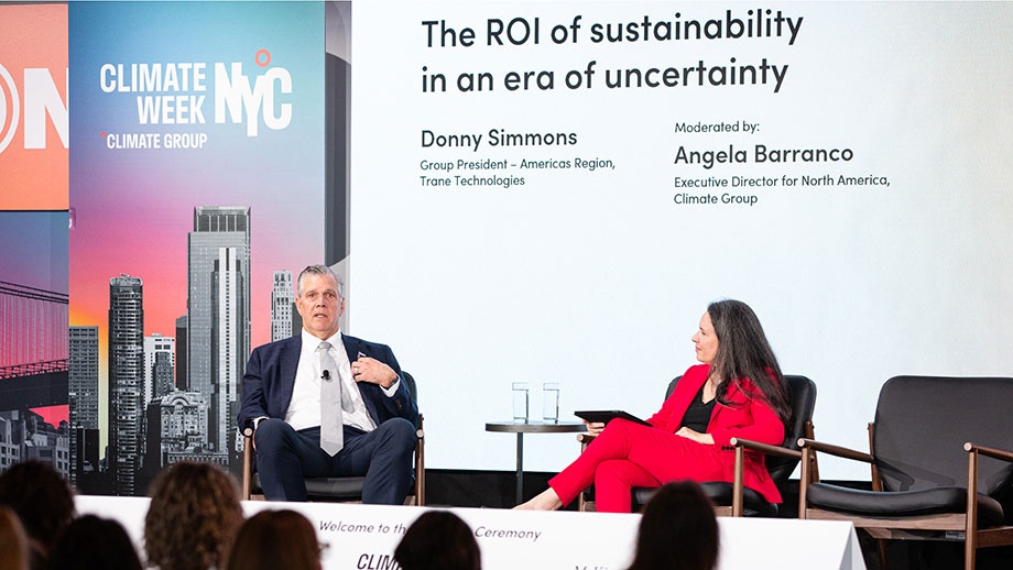 Donny Simmons speaking at Climate Week NYC 2025