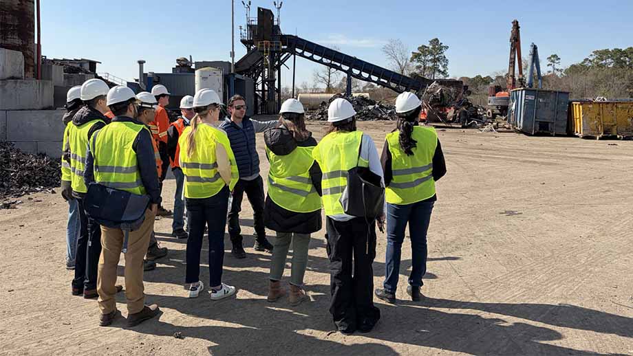 Tiffany and colleagues at scrapyard