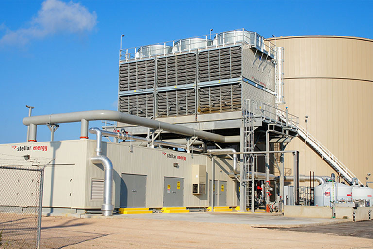 Stellar Energy large equipment outside industrial facility