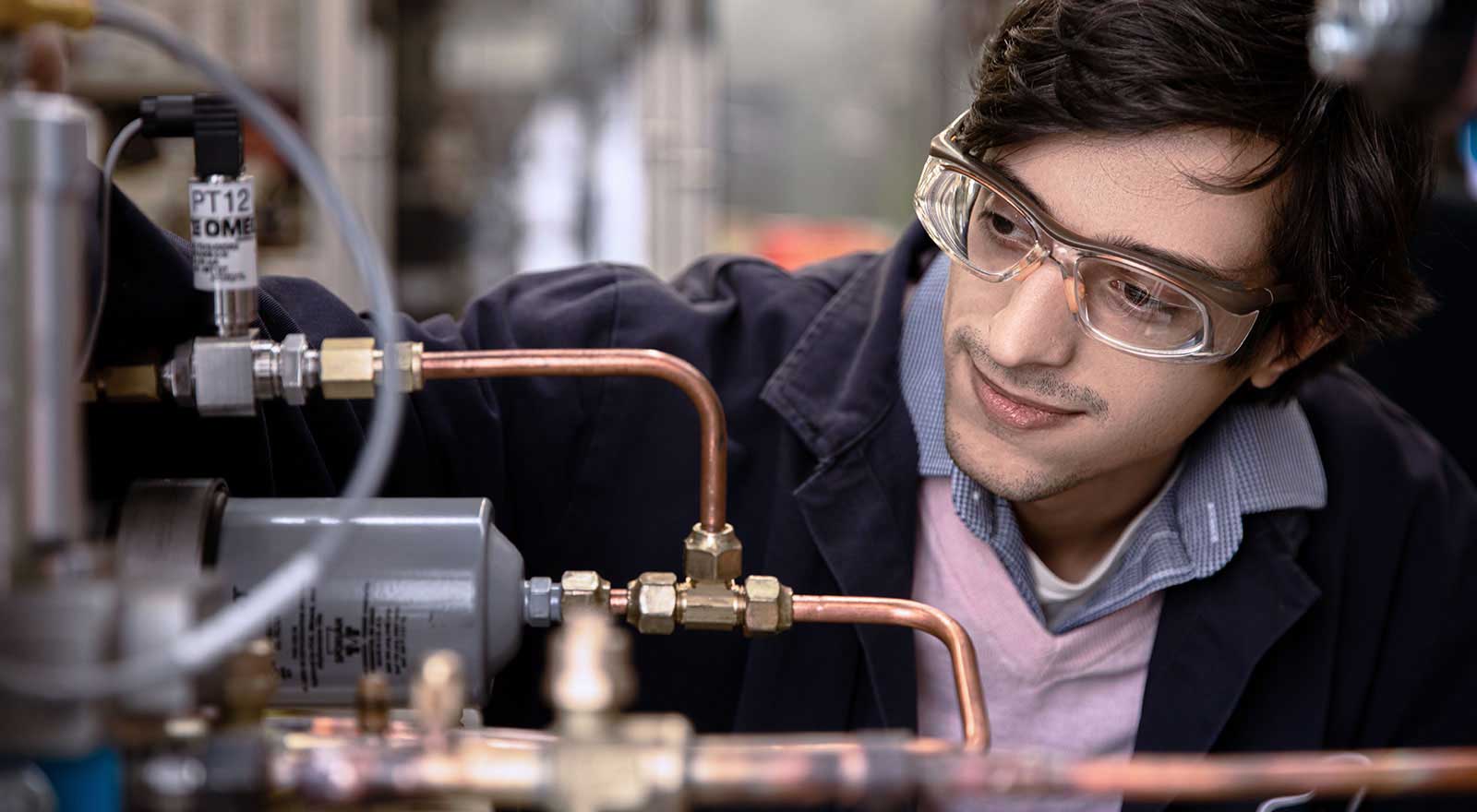 Man working with pipes