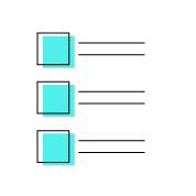 icon with squares and straight lines
