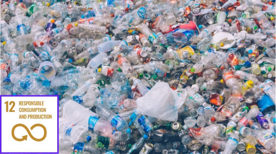 plastic bottles and waste